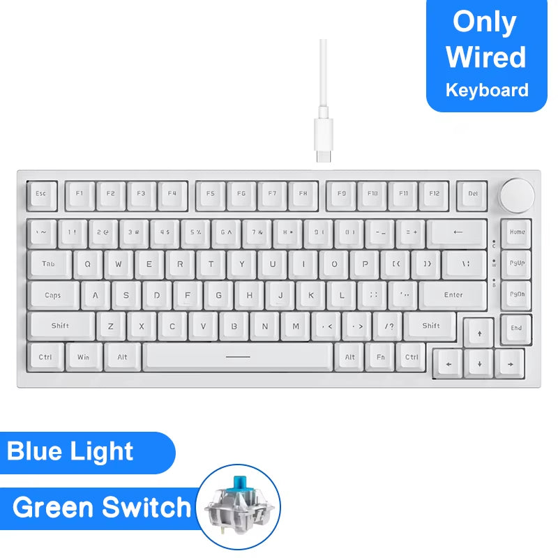 Ak820/Pro Wireless Mechanical Keyboard Bluetooth 5.1 2.4G USB-C Wired Hot Swappable RGB Gaming Keyboard Gasket Mount With
