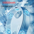 Portable Neck Fan 10000mAh Rechargeable Bladeless Fan – 3-Speed Silent Personal Cooling Fan for Outdoor Camping, Travel & Home