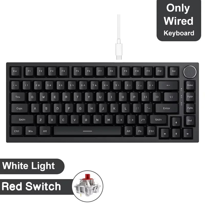 Ak820/Pro Wireless Mechanical Keyboard Bluetooth 5.1 2.4G USB-C Wired Hot Swappable RGB Gaming Keyboard Gasket Mount With