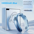Portable Neck Fan 10000mAh Rechargeable Bladeless Fan – 3-Speed Silent Personal Cooling Fan for Outdoor Camping, Travel & Home