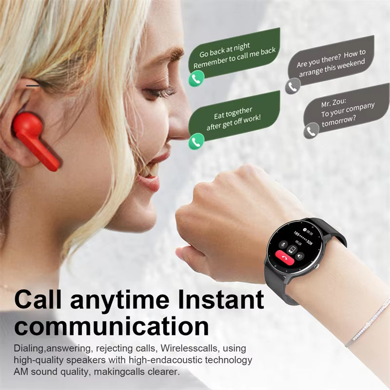 Smart Watch for Women & Men – Full Touch Screen Bluetooth Calling Fitness Tracker for Android & iOS