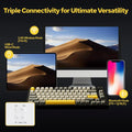 Ak820/Pro Wireless Mechanical Keyboard Bluetooth 5.1 2.4G USB-C Wired Hot Swappable RGB Gaming Keyboard Gasket Mount With