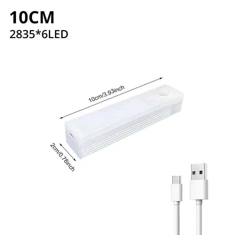 Wireless LED Motion Sensor Night Light – USB Rechargeable Magnetic Closet Light for Wardrobe, Kitchen, Hallway & Cabinet