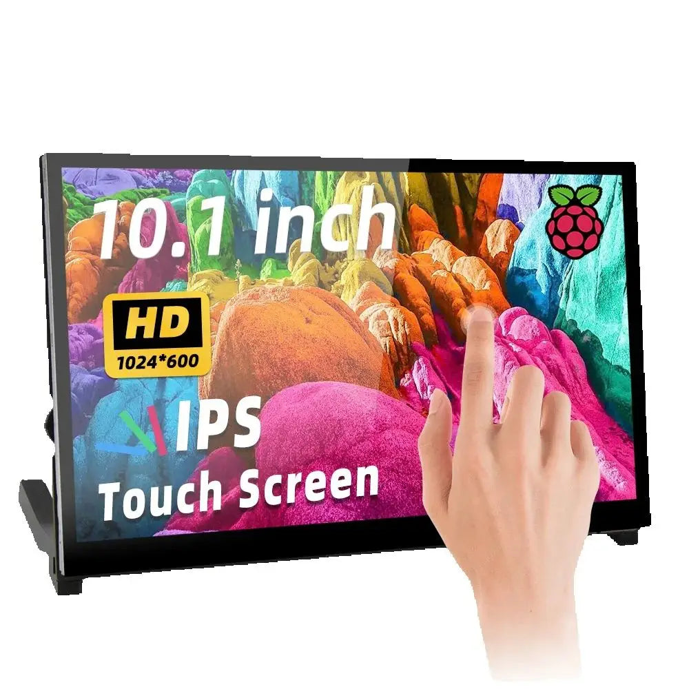 10.1" IPS Touchscreen HDMI Monitor – 1024×600 Display with Adjustable Stand for Raspberry Pi 5, 4B & 3B