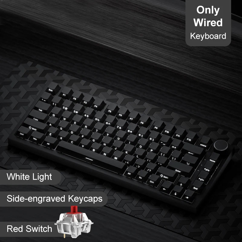 Ak820/Pro Wireless Mechanical Keyboard Bluetooth 5.1 2.4G USB-C Wired Hot Swappable RGB Gaming Keyboard Gasket Mount With