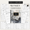 Editable Business Planner Bundle: Small Business, Content, Social Media (Undated)
