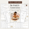 Editable Vision Board Planner Bundle, Goal Setting Workbook (Digital Download)