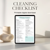 Cleaning Checklist Printable | Home Organization Planner | Daily Weekly Cleaning Schedule | Editable PDF | Instant Download