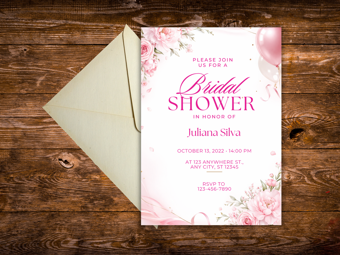Bridal Shower Invitation Template | Editable Canva Design | Instant Download | Customizable Invitation| Digital Product| Bridal Shower