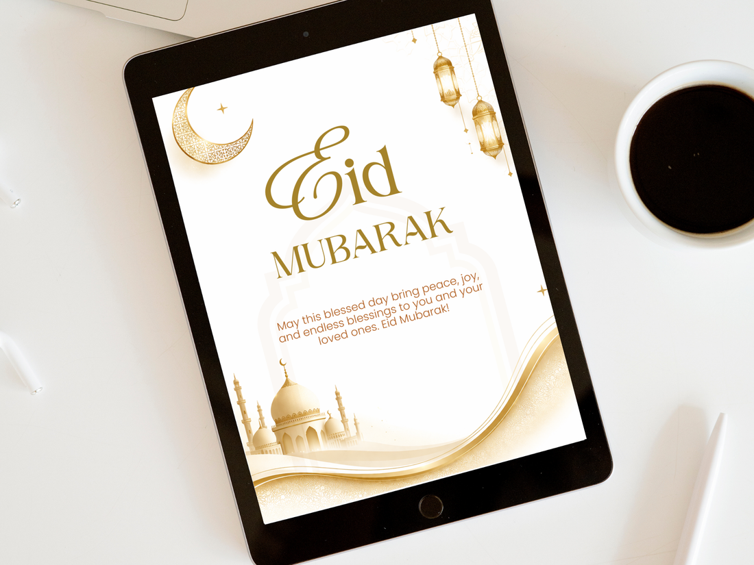 Eid Mubarak Greeting Card: Festive Islamic Celebration Message