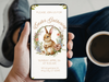 Easter Brunch Invitation, Floral Bunny Gathering, Editable Canva Template (Instant Download)
