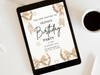 Editable Birthday Invitation, Satin Bow Design, Girls Party Invite (Digital Download)