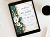 Elegant Floral Wedding Invitation Template | Minimal Modern Canva Invite (Digital Download)