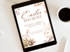 Editable Easter Egg Hunt Invitation, Floral Bunny Design (Digital Download)