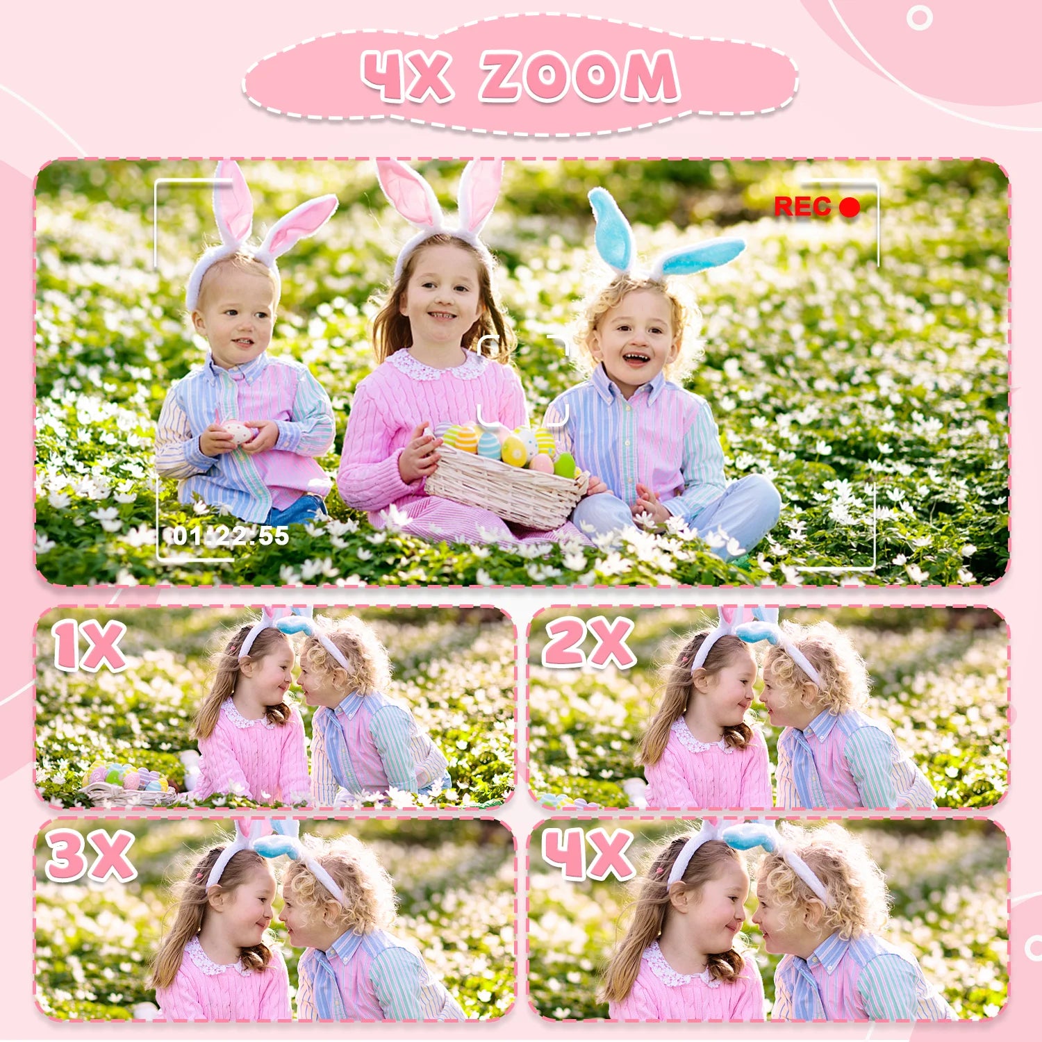 1080P HD Kids Digital Camera with 2.0” Screen & Silicone Protective Case | Toddler Digital Video Camera Toy for Boys & Girls