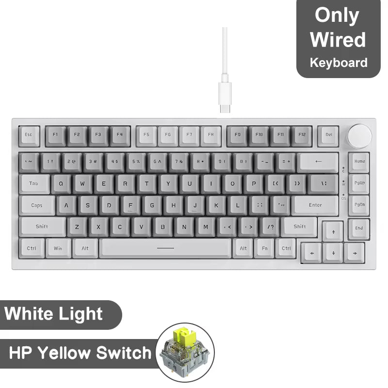 Ak820/Pro Wireless Mechanical Keyboard Bluetooth 5.1 2.4G USB-C Wired Hot Swappable RGB Gaming Keyboard Gasket Mount With