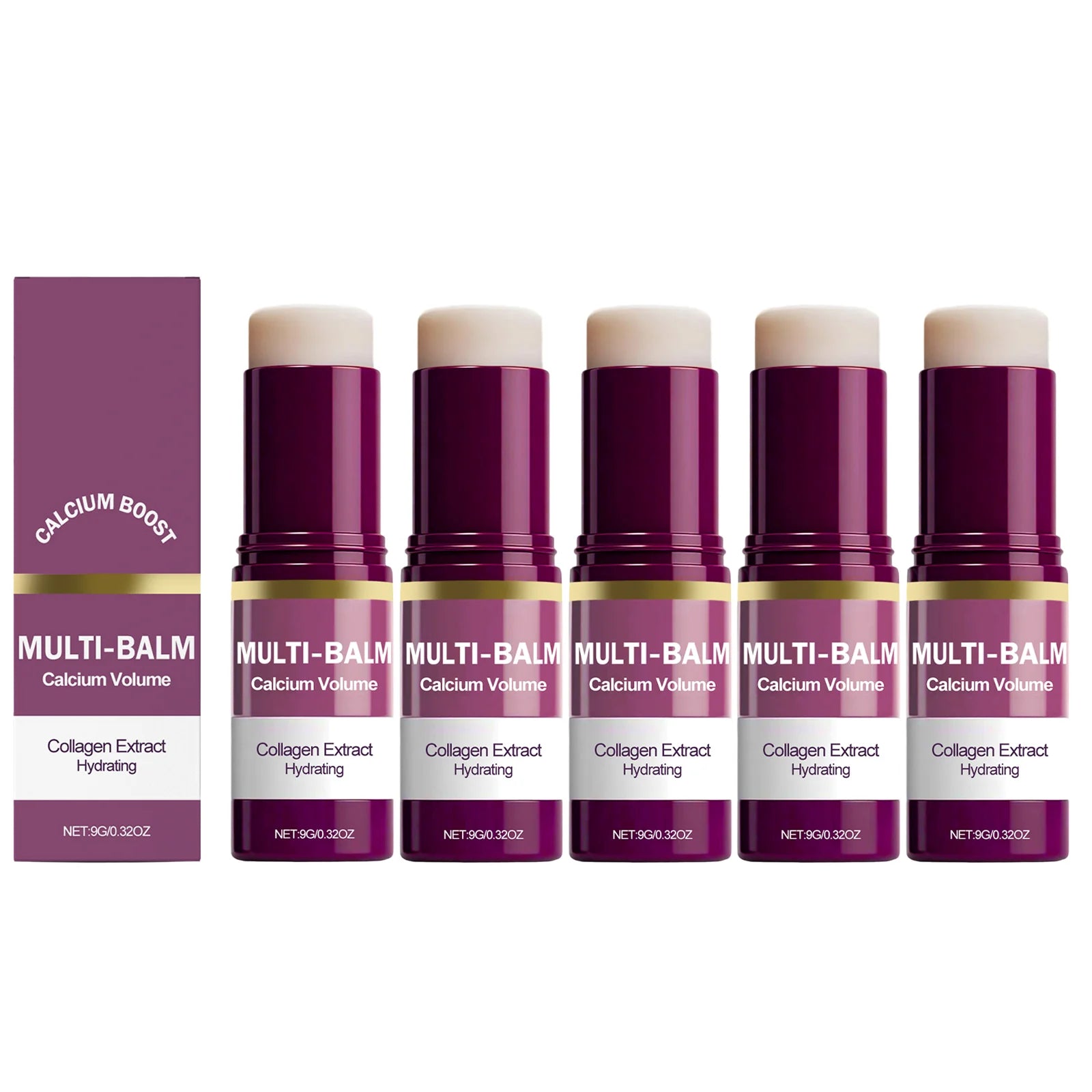 Calcium Boost Collagen Multi Balm Stick – Hydrating & Moisturizing Face, Lips, Eyes & Neck Skincare Balm