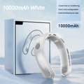Portable Neck Fan 10000mAh Rechargeable Bladeless Fan – 3-Speed Silent Personal Cooling Fan for Outdoor Camping, Travel & Home