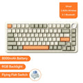 Ak820/Pro Wireless Mechanical Keyboard Bluetooth 5.1 2.4G USB-C Wired Hot Swappable RGB Gaming Keyboard Gasket Mount With