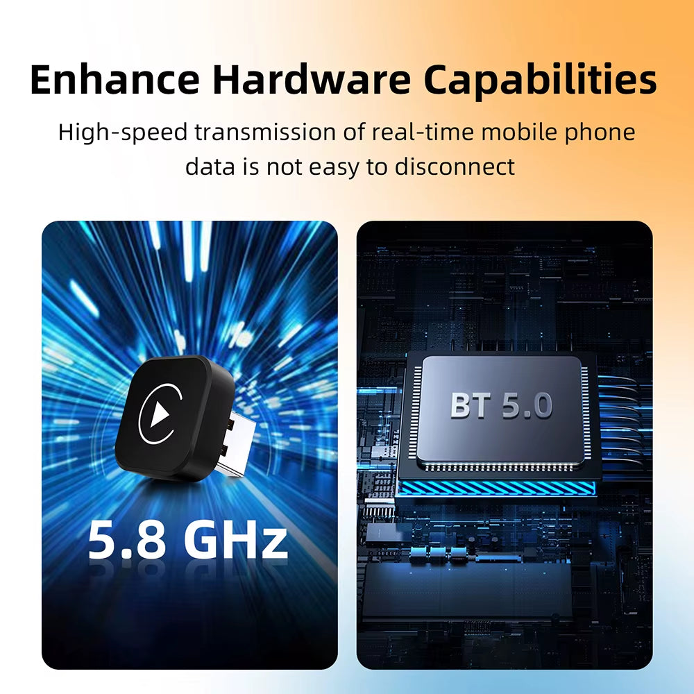 2-in-1 Wireless CarPlay & Android Auto Adapter | Smart AI Box for Seamless In-Car Connectivity