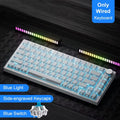 Ak820/Pro Wireless Mechanical Keyboard Bluetooth 5.1 2.4G USB-C Wired Hot Swappable RGB Gaming Keyboard Gasket Mount With