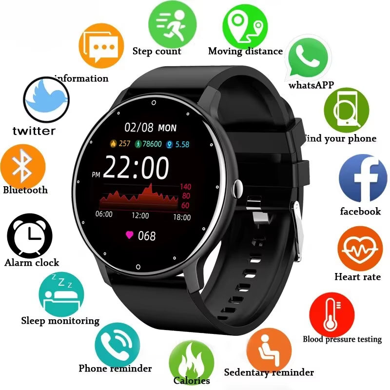 Smart Watch for Women & Men – Full Touch Screen Bluetooth Calling Fitness Tracker for Android & iOS
