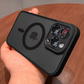 Magnetic Matte Translucent Case for iPhone 17 Pro Max with Luxury Lens Protector – MagSafe Compatible Shockproof Protective Cover